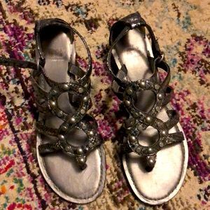 Gianni Bibi Sandals tortoise shell with brads